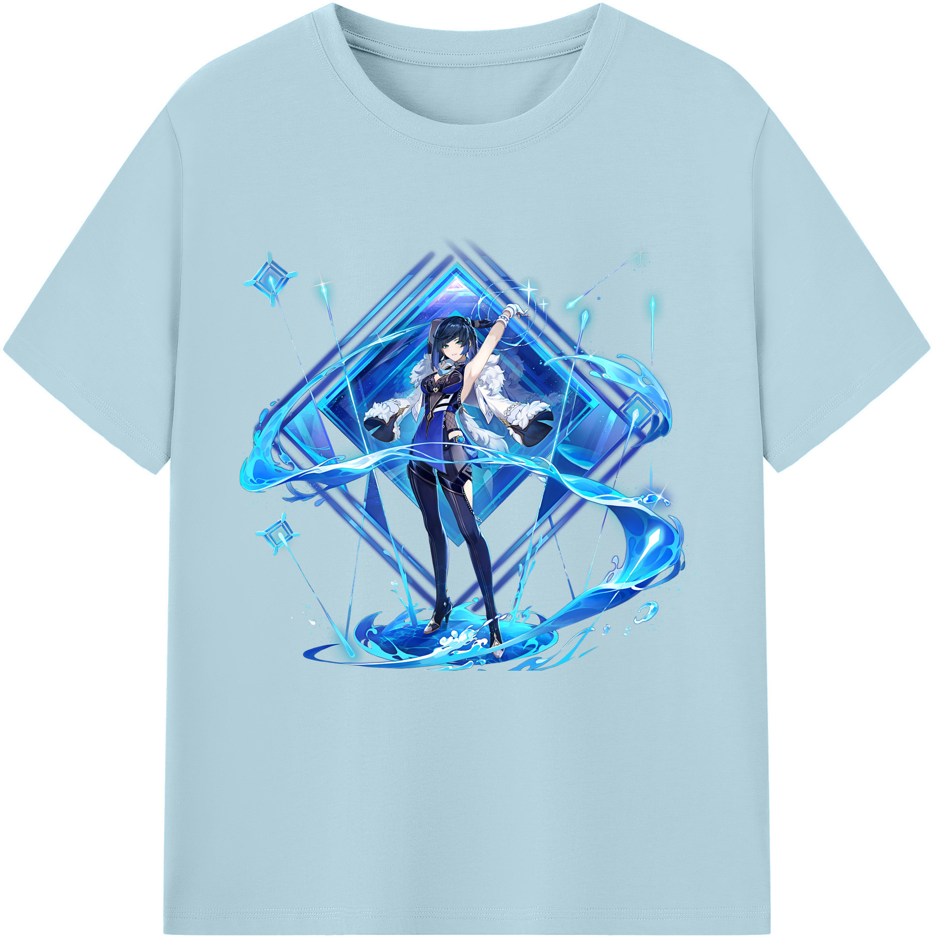げんし神 夜兰 やらん genshin Yaran 綿100％半袖Tシャツ（フロントプリント）